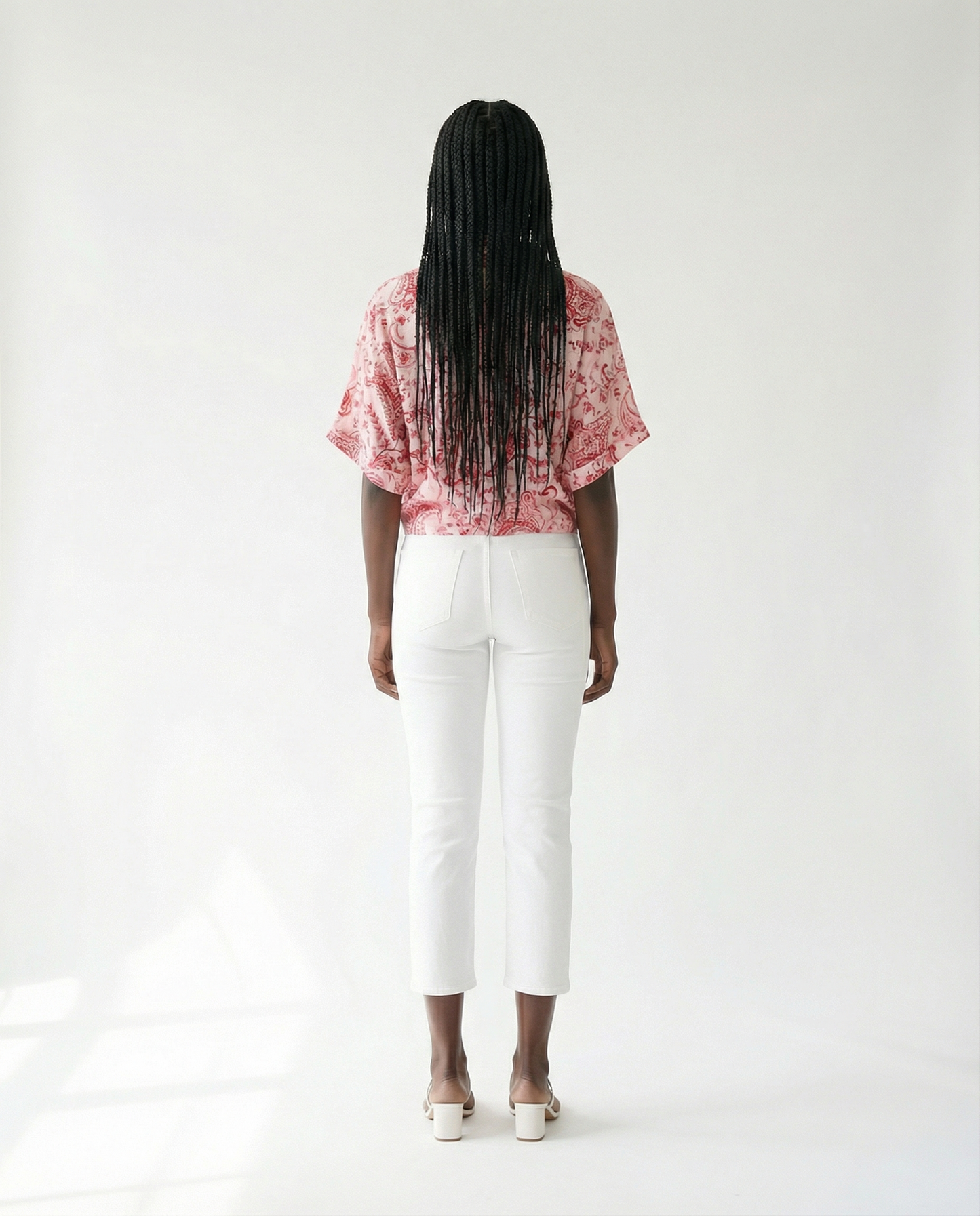 George Paisley Print Tie-Front Blouse