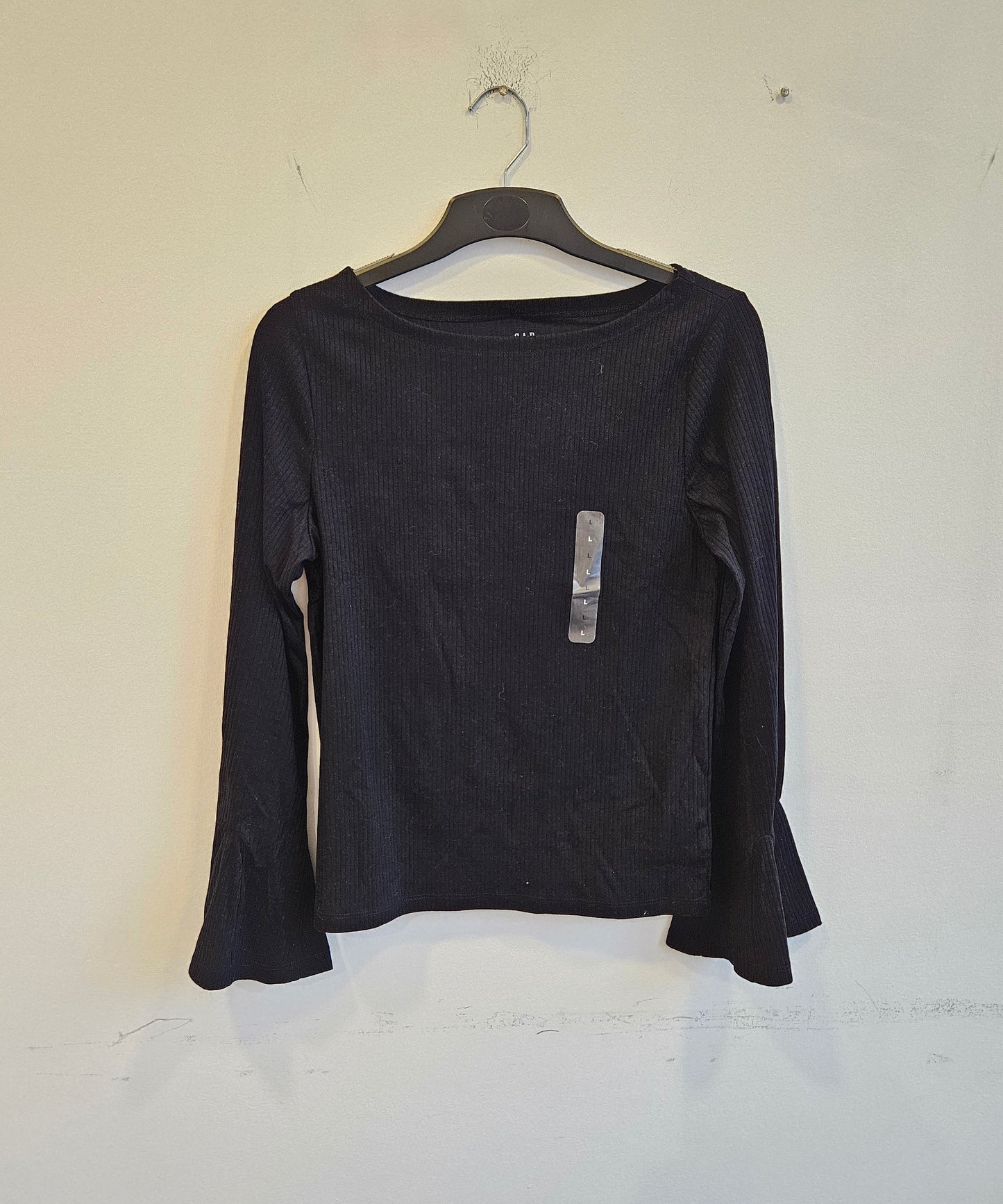 Gap Black Ribbed Long Sleeve Top