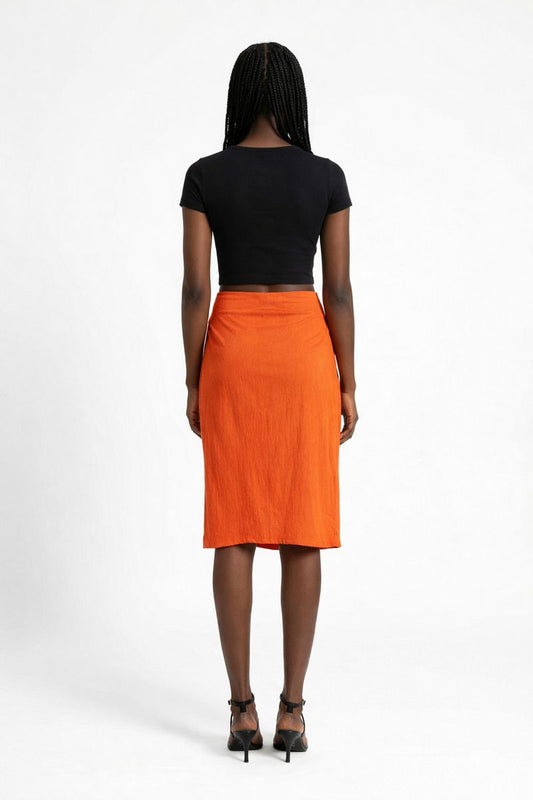 PIECES High Waist Wrap Skirt