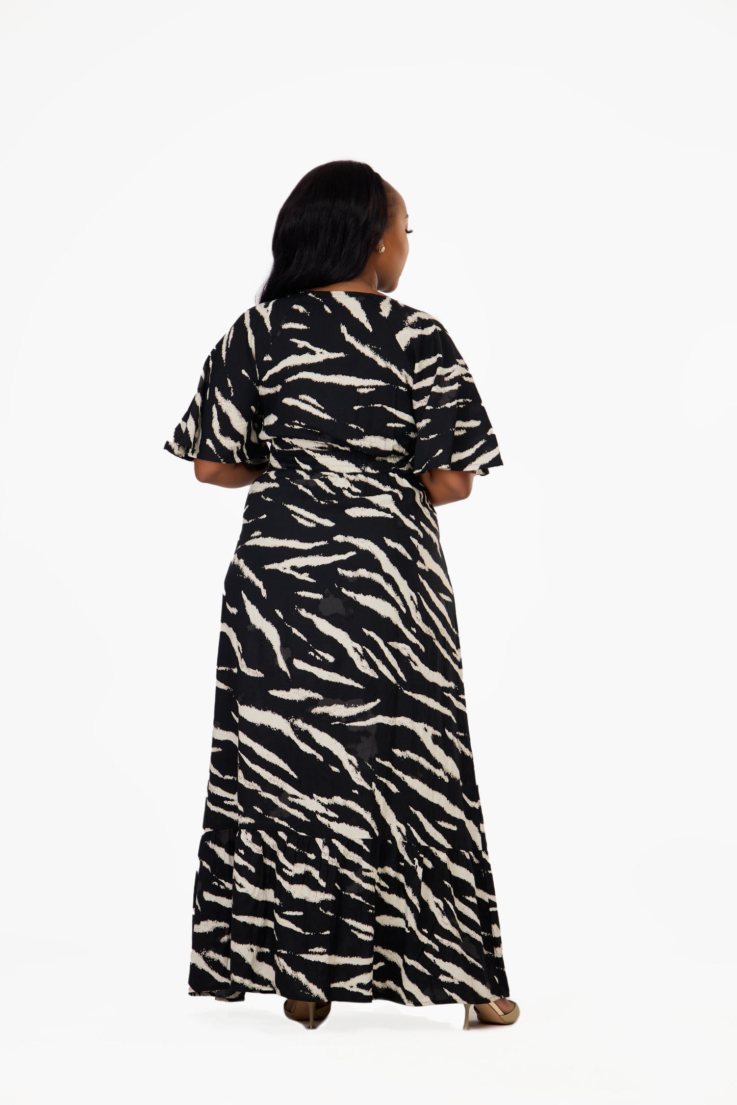ONLY Mindy Flutter Sleeve Maxi Dress