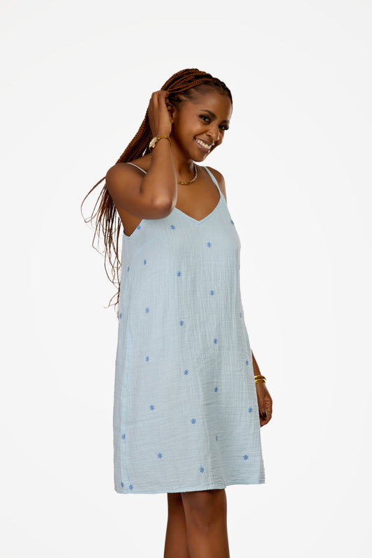 PIECES Floral Embroidered Cami Dress