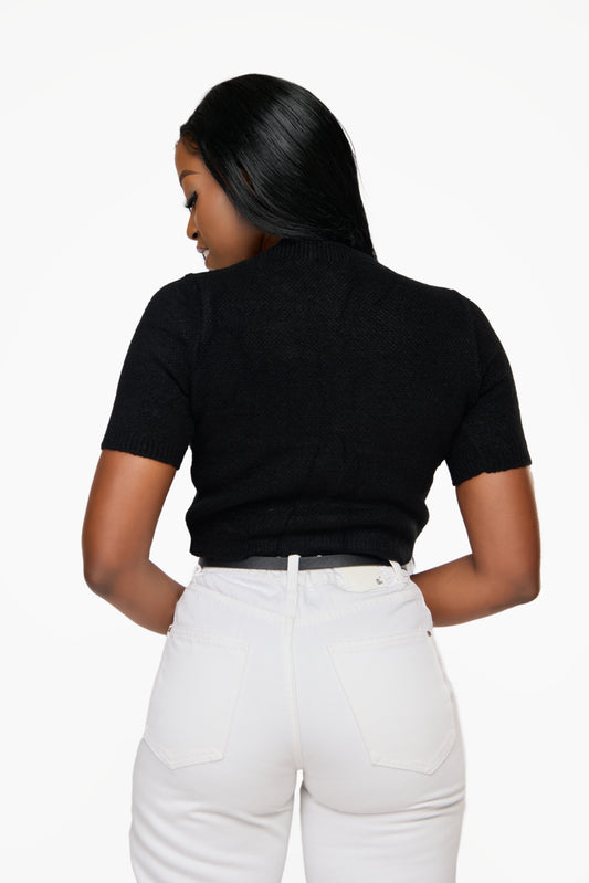 PRETTYLITTLETHING Knit Cap Sleeve Cardigan