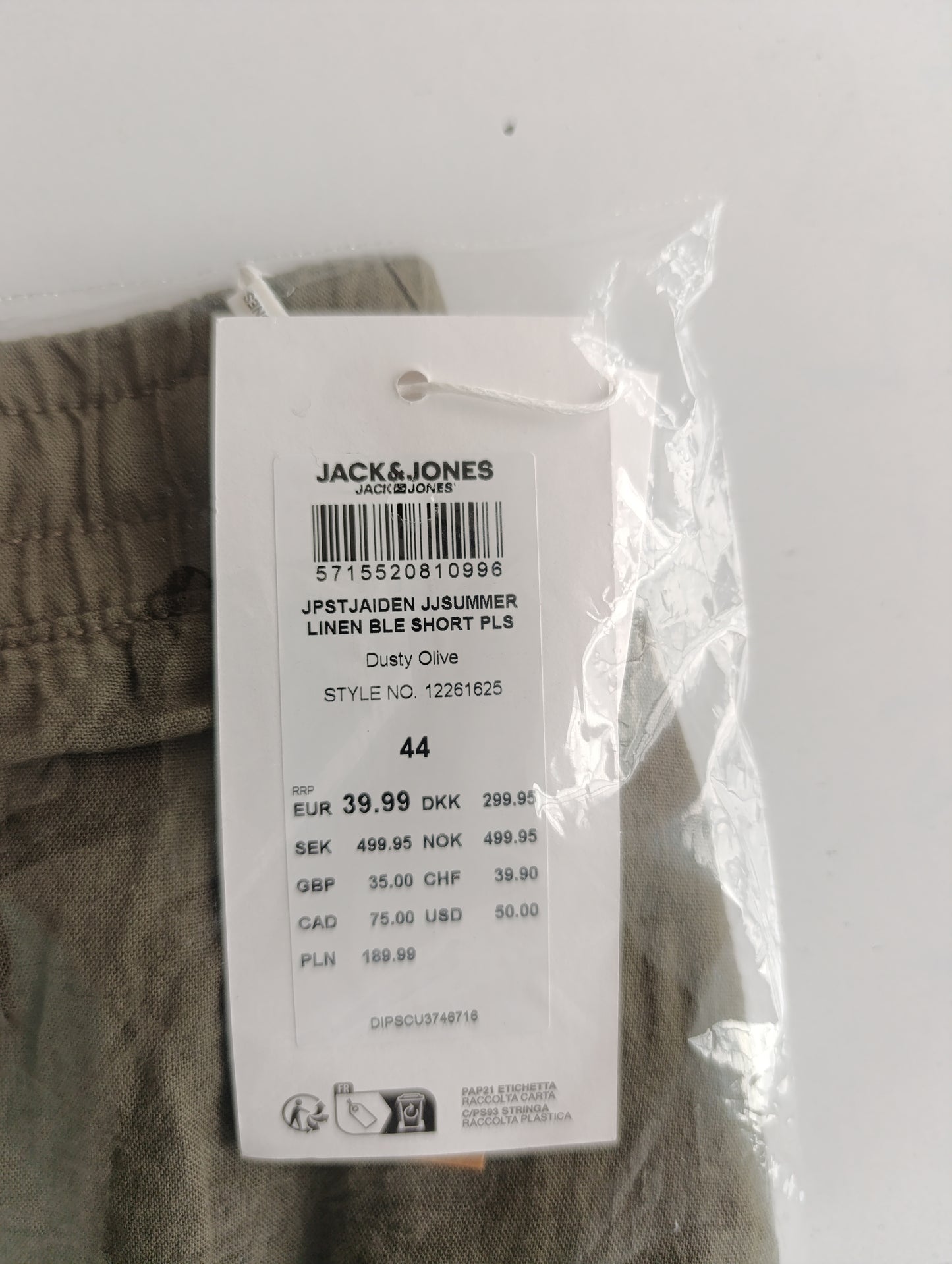 JACK & JONES Summer Linen Blend Pleated Shorts
