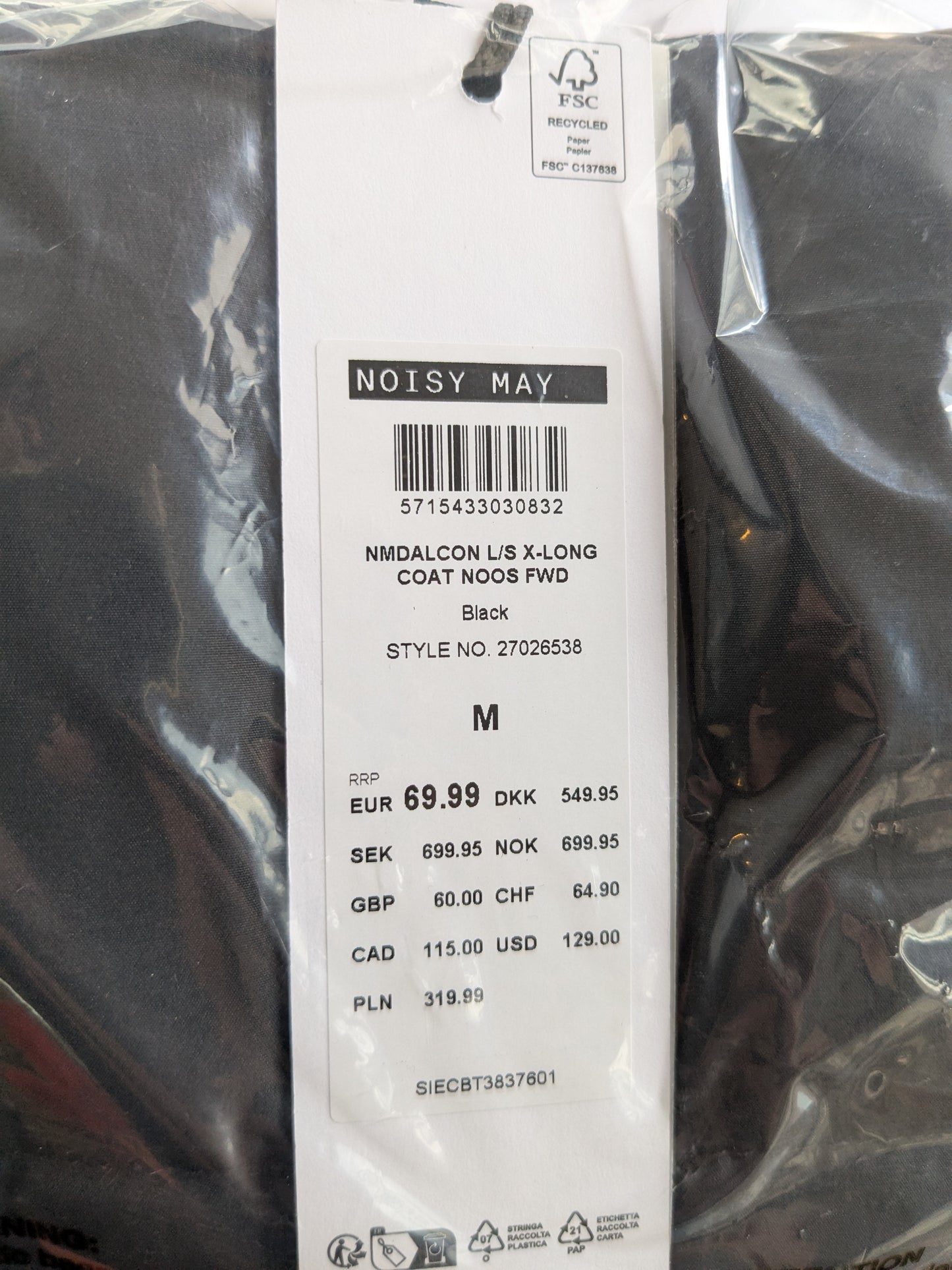 NOISY MAY Dalcon Extra Long Coat