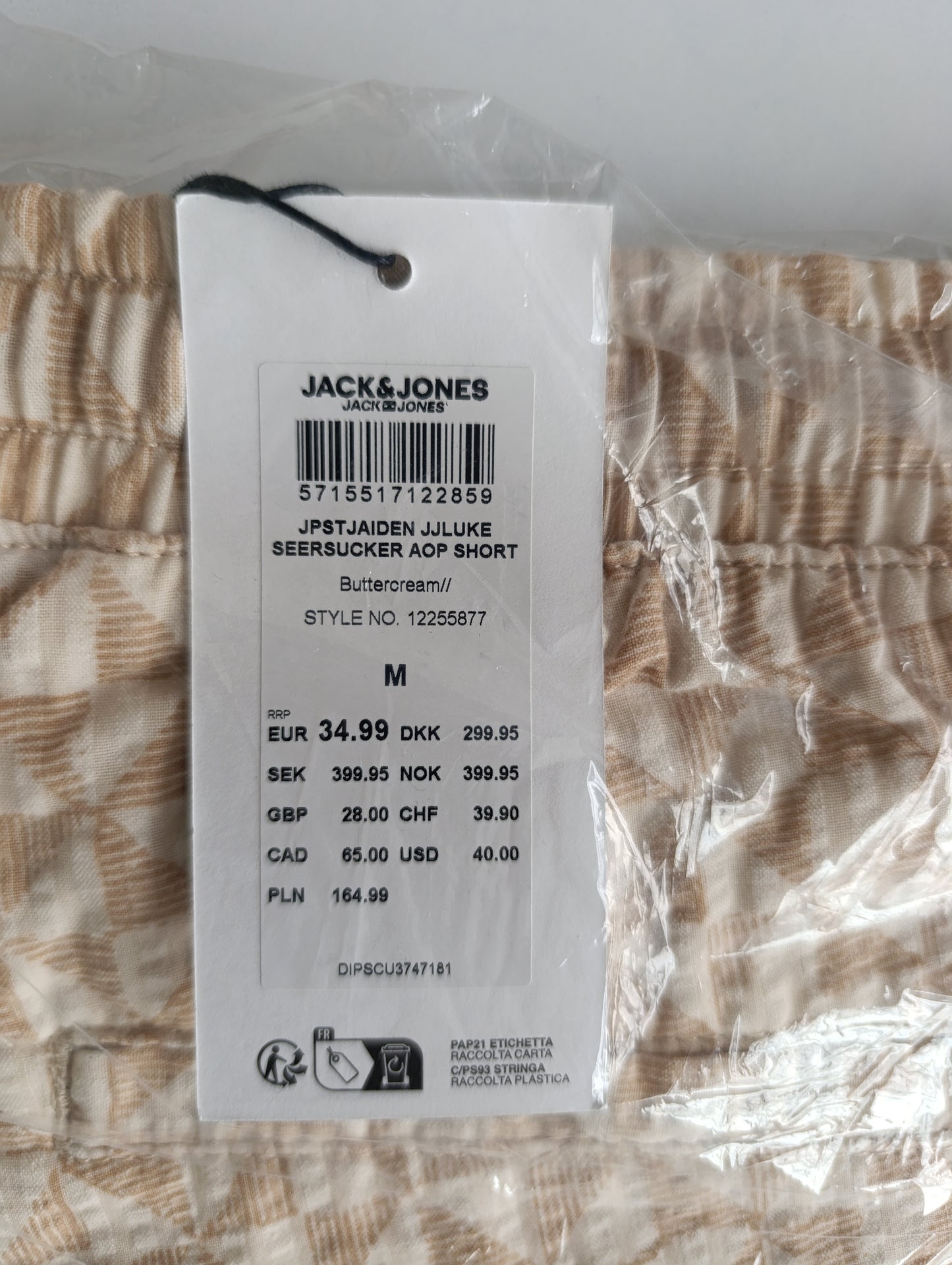 JACK & JONES Jaiden Luke Seersucker AOP Short