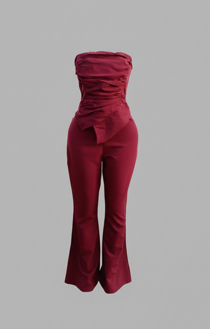 PRETTYLITTLETHING Ruch Pointed Corset Bandeau Jumpsuit