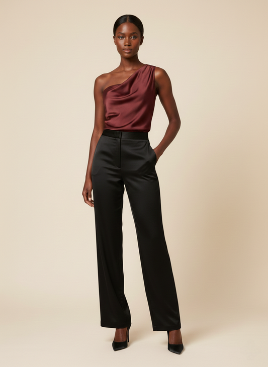 George One Shoulder Ruched Top