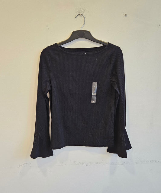 Gap Black Ribbed Long Sleeve Top