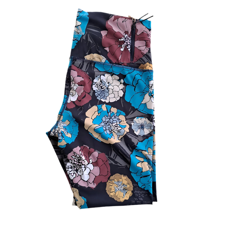 Adidas Floral High-Waist Pocket Tights
