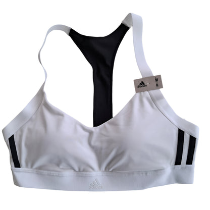 Adidas White & Black Racerback Sports Bra