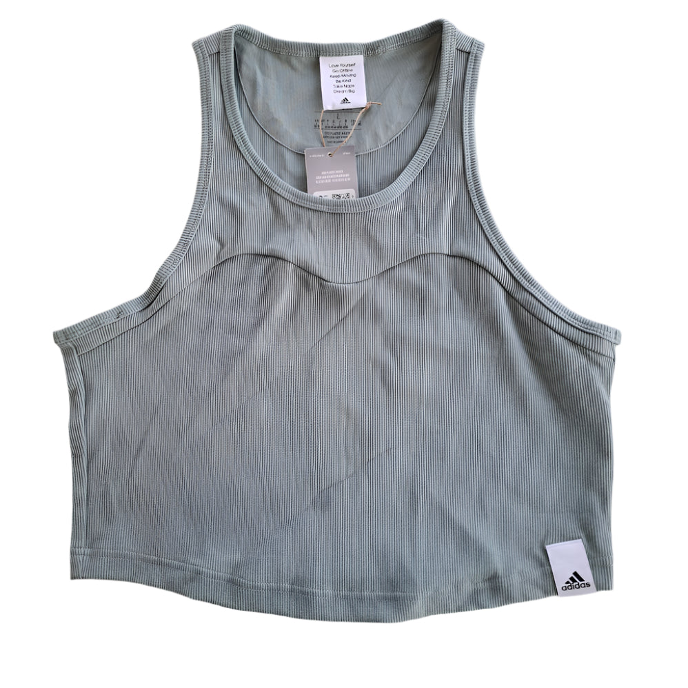 Adidas Ribbed Crop Tank Top