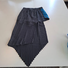 Adidas Black Pleated Skort with Contrast Sport Panel