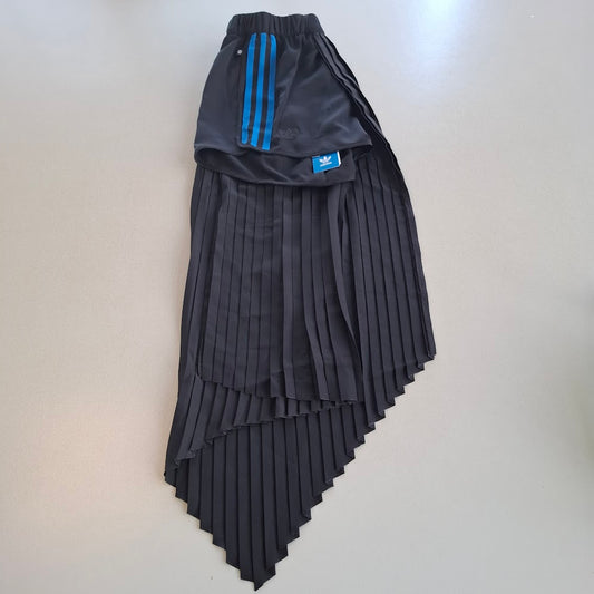 Adidas Black Pleated Skort with Contrast Sport Panel