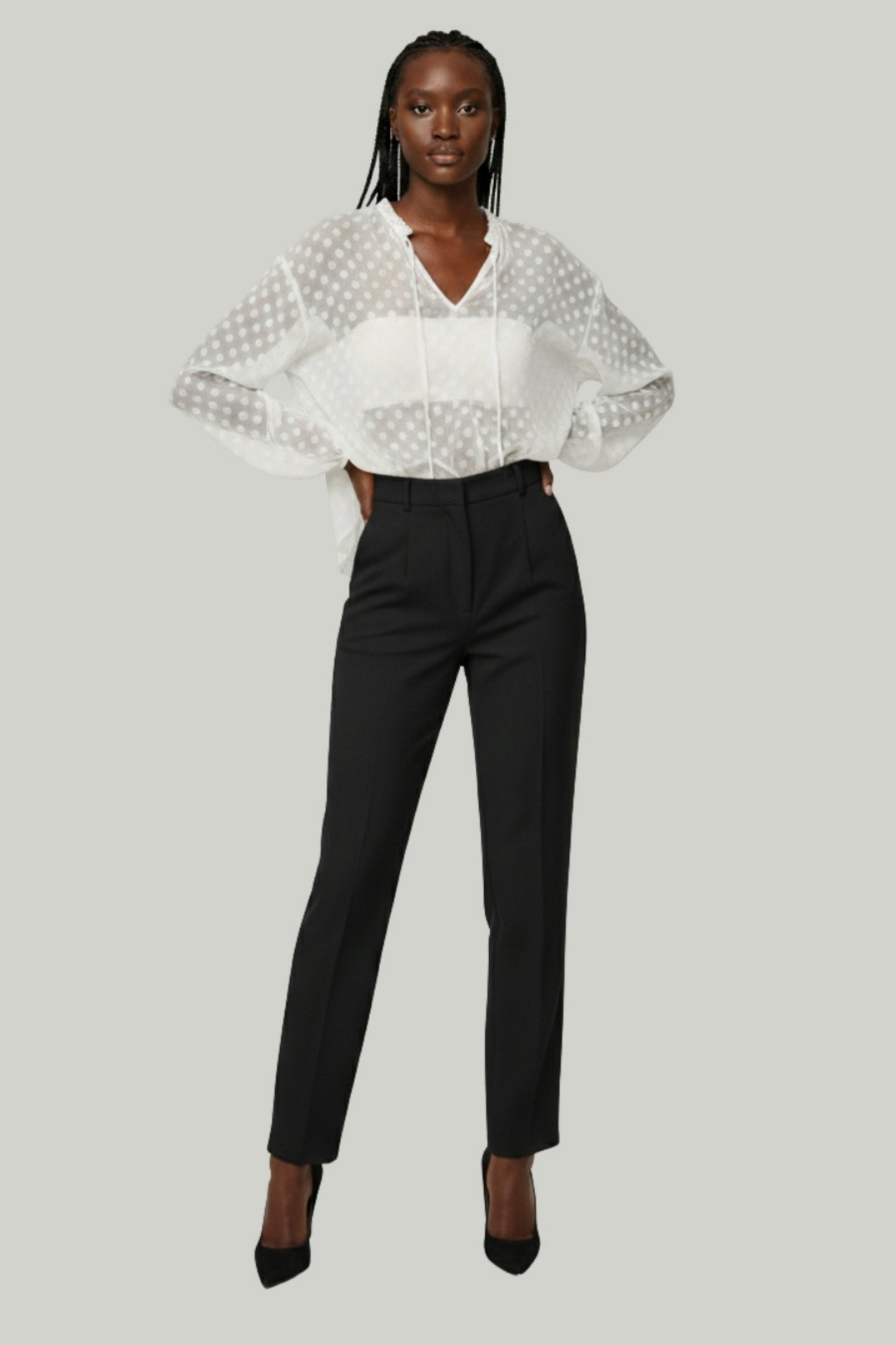 Marks & Spencer Textured Spot Long Sleeve Top