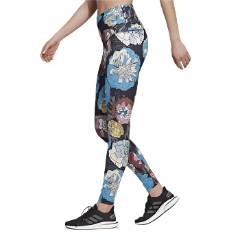 Adidas Floral High-Waist Pocket Tights
