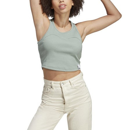Adidas Ribbed Crop Tank Top
