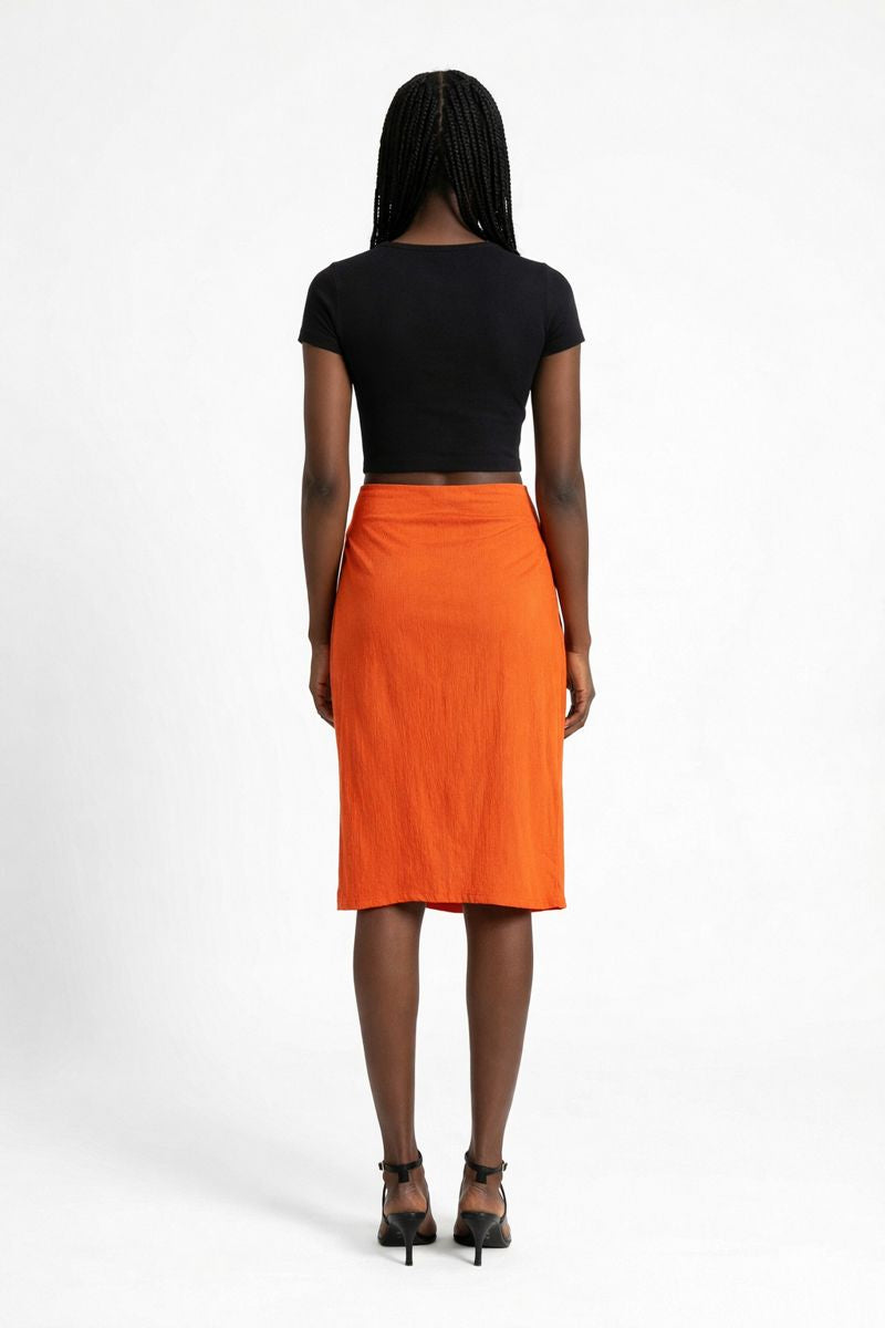 PIECES High Waist Wrap Skirt