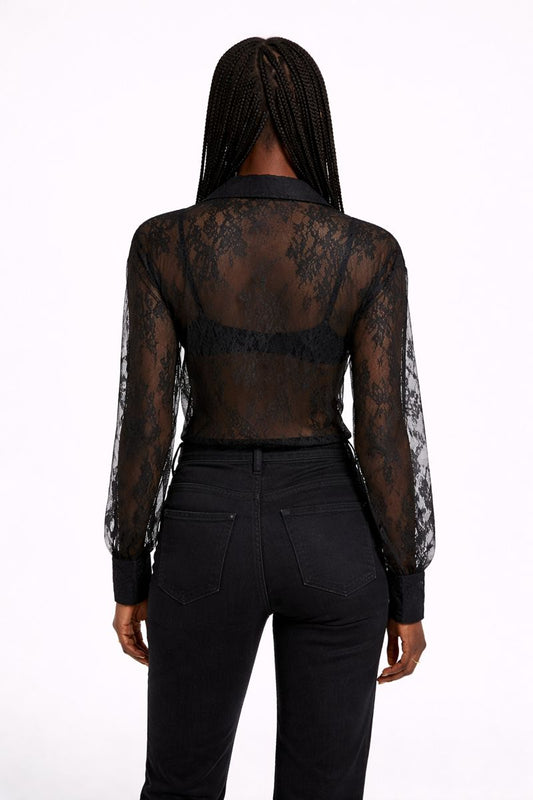 George Lace Button-Up Shirt