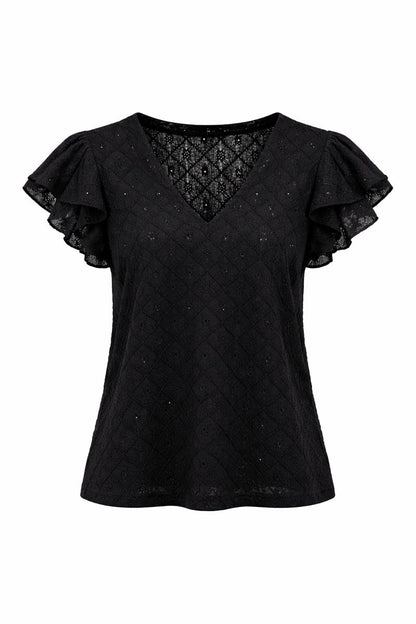 VERO MODA Short Sleeve Frill Top