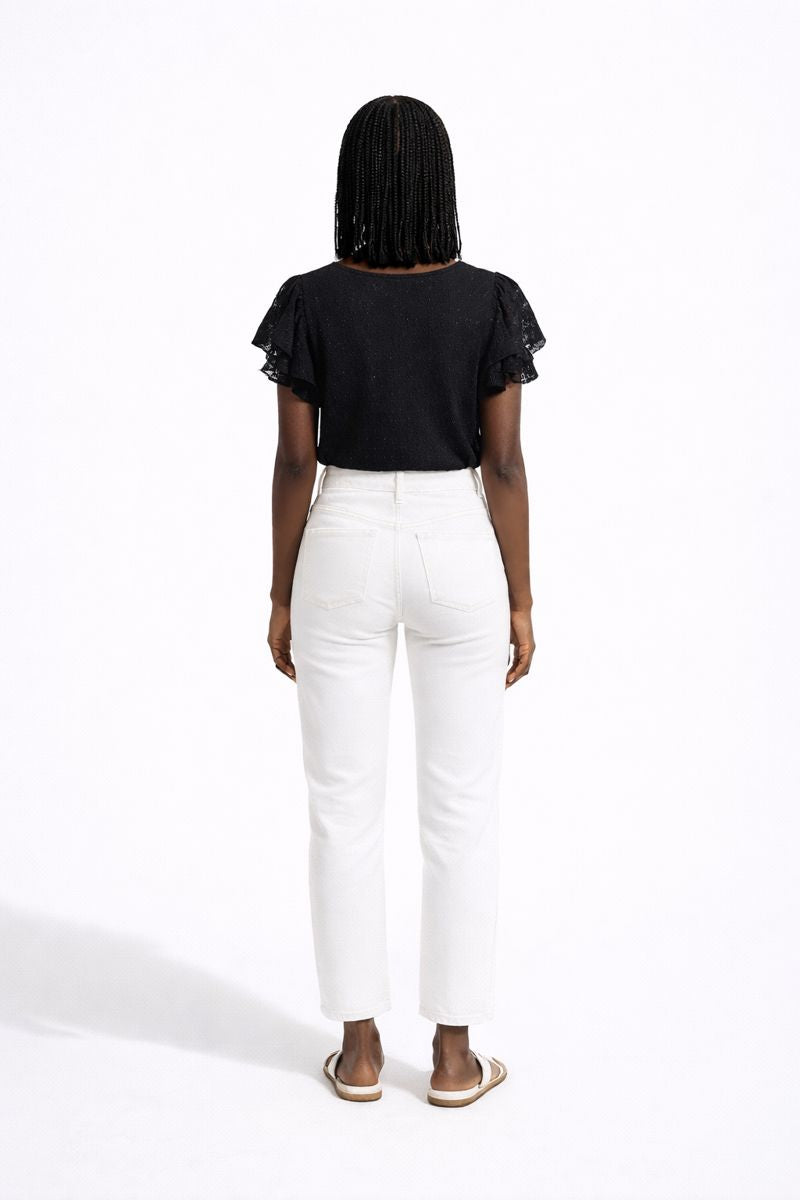 VERO MODA Short Sleeve Frill Top