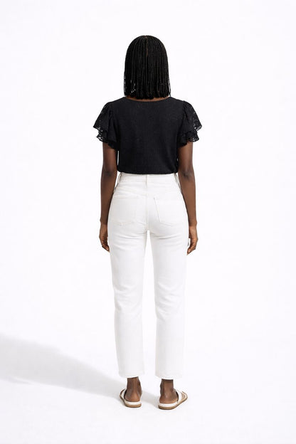 VERO MODA Short Sleeve Frill Top