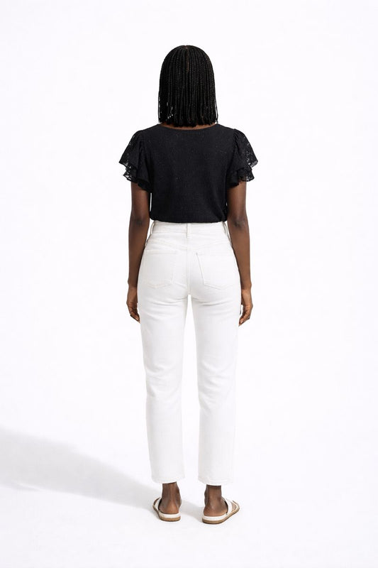 VERO MODA Short Sleeve Frill Top