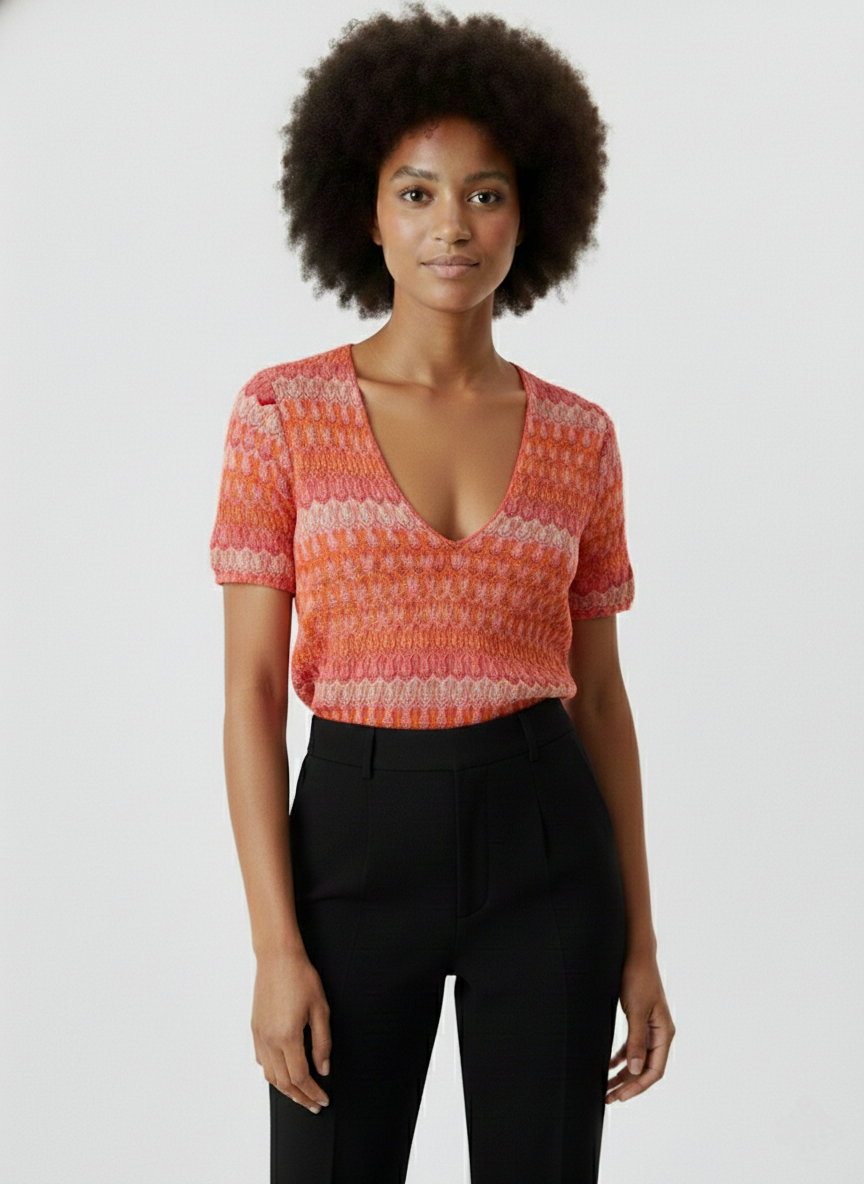 VERO MODA Lace V-Neck Top
