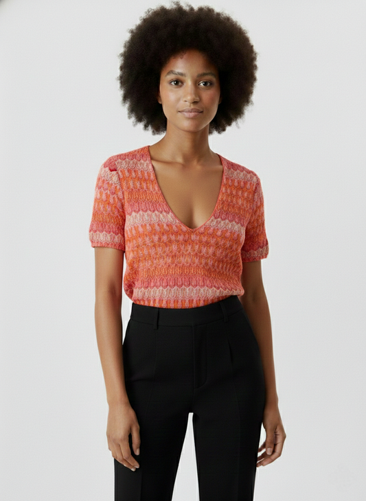 VERO MODA Lace V-Neck Top