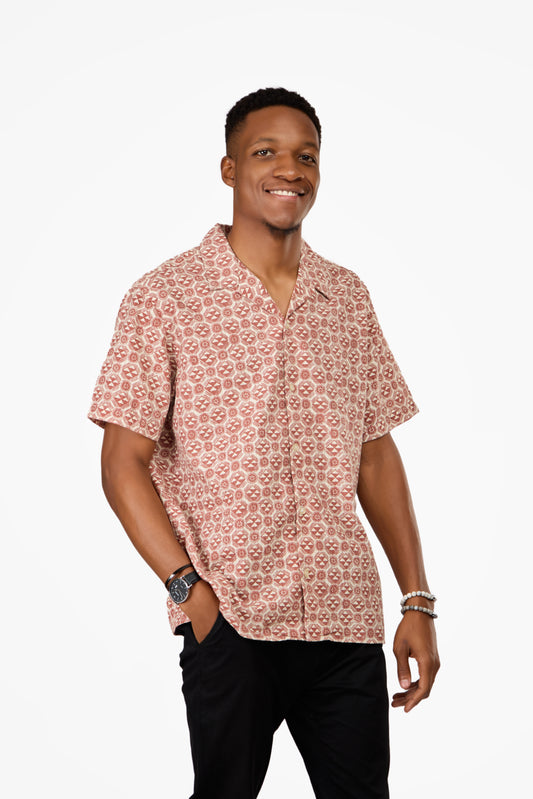 JACK & JONES Seersucker Resort Short Sleeve Shirt