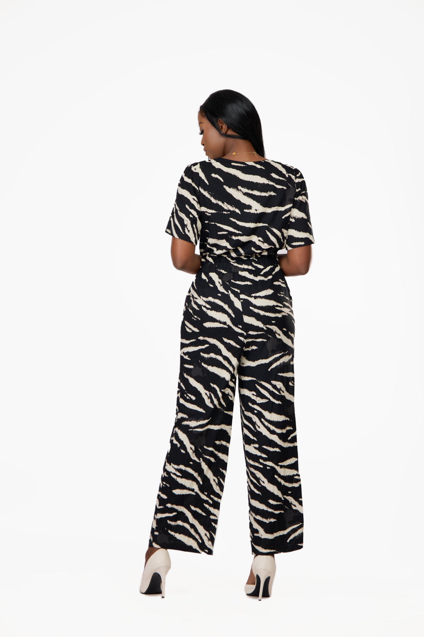 ONLY Mindy Flutter sleeve v-neck jumpsuit