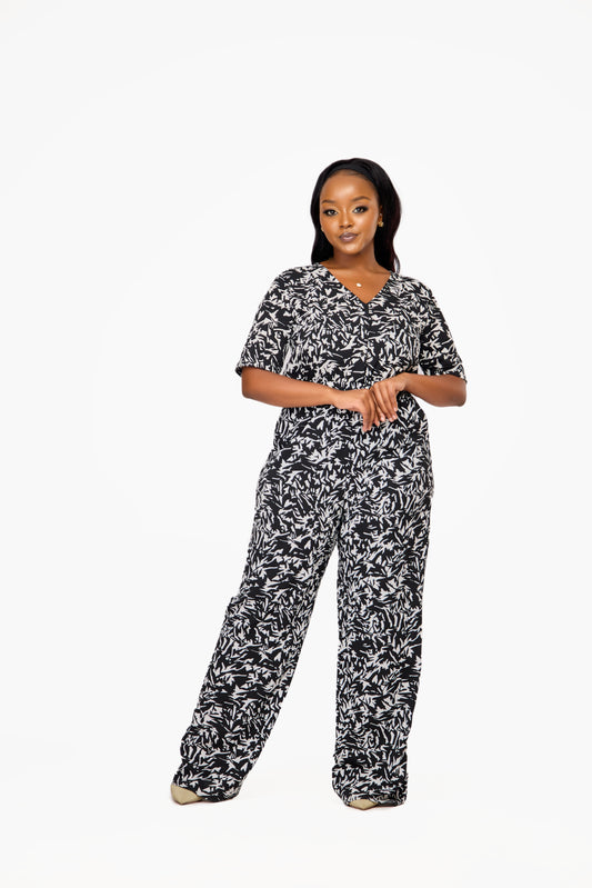 ONLY Short Sleeve Printed Jumpsuit