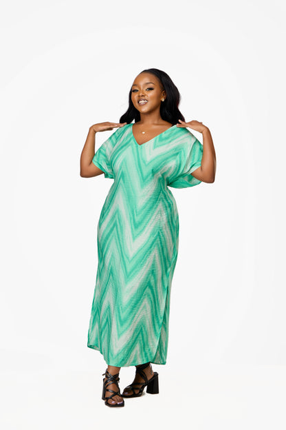 Vera Moda kaftan dress (Green)