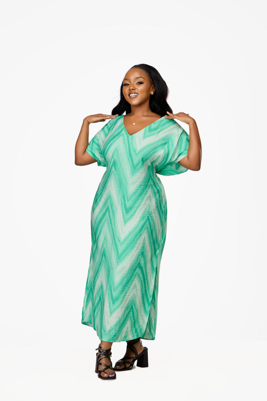 Vera Moda kaftan dress (Green)