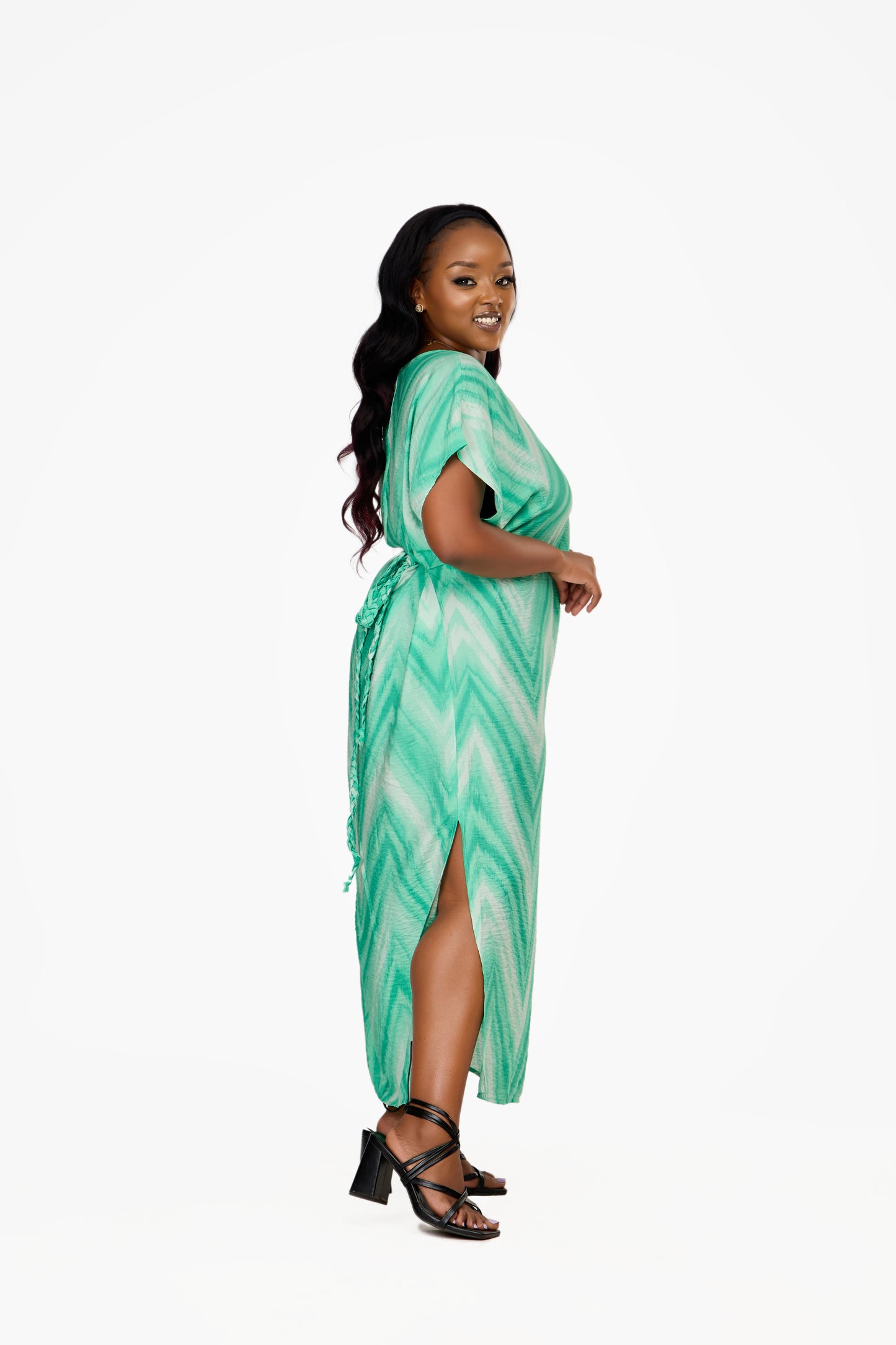 Vera Moda kaftan dress (Green)