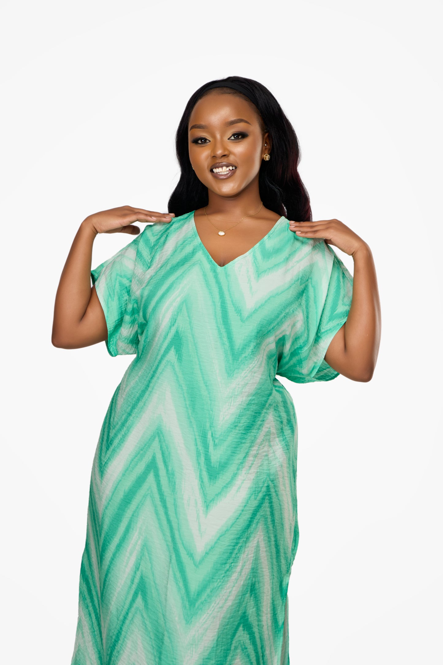 Vera Moda kaftan dress (Green)