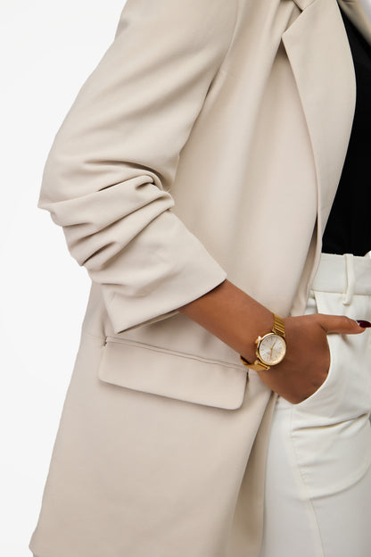 RESERVED Ruched Sleeve Blazer