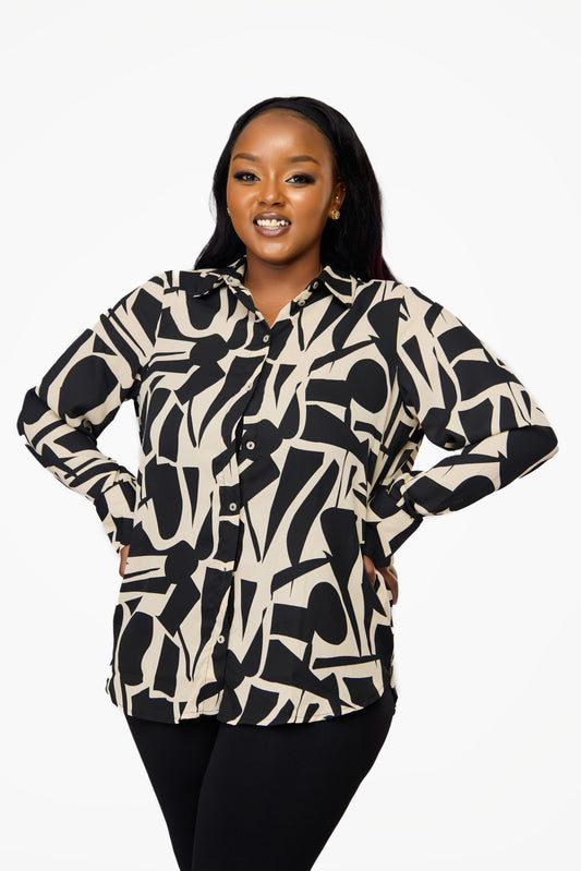 VERO MODA Long Sleeve Curved Hem Top