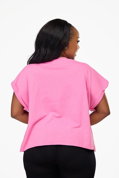 ONLY Lucinda Short Sleeve Tropic Box Sweatshirt