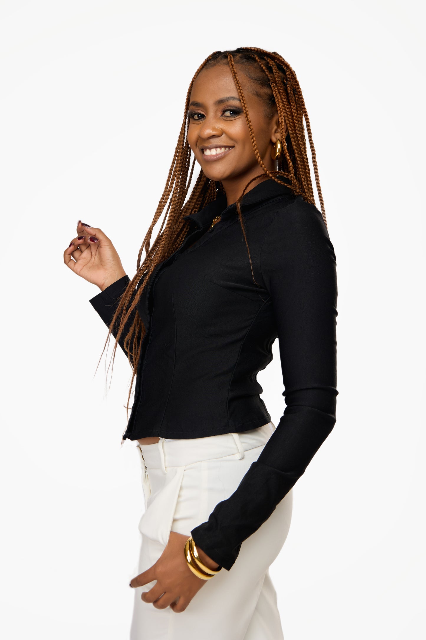 PRETTYLITTLETHING Woven Long Sleeve Cargo Shirt