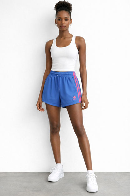Adidas Electric Blue & Pink Retro Runner Shorts