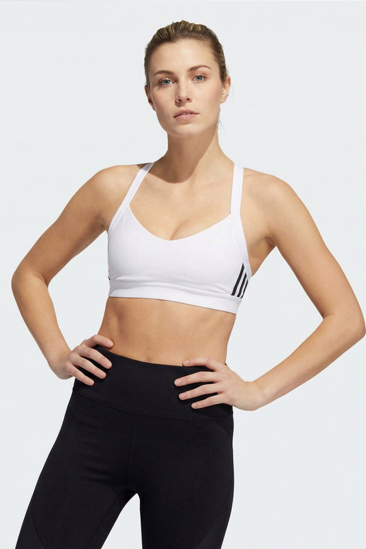 Adidas White & Black Racerback Sports Bra