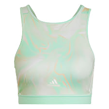 Adidas High Neck Marble Print Sports Bra