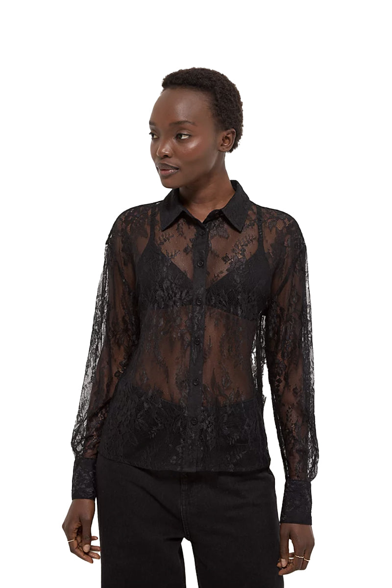 George Lace Button-Up Shirt