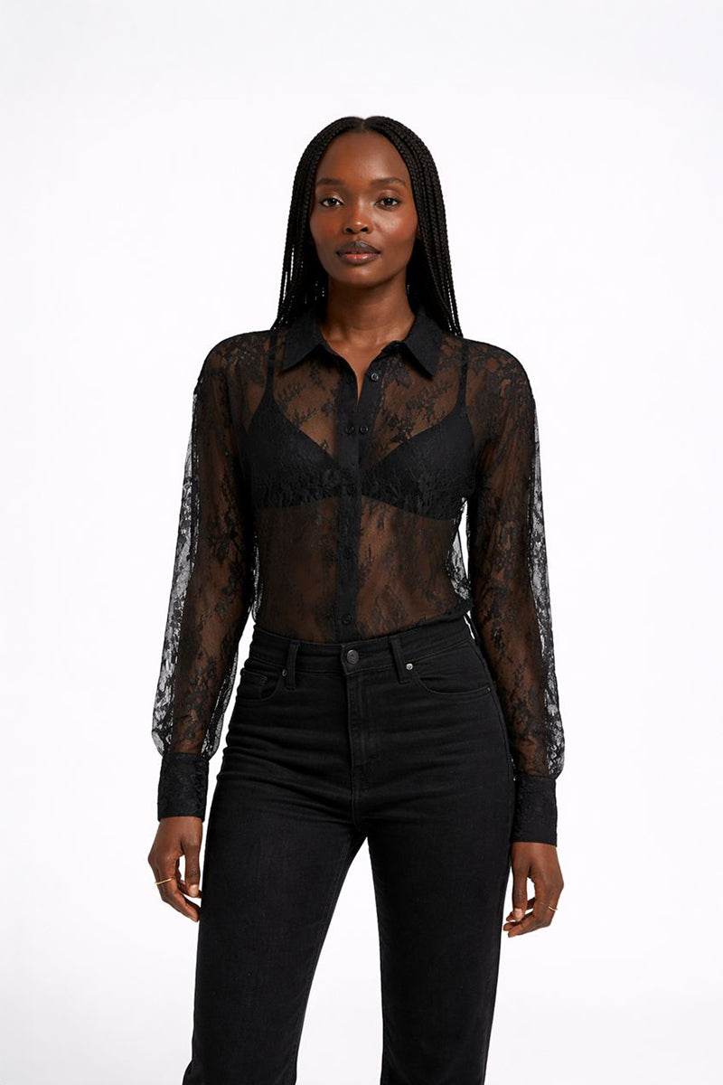 George Lace Button-Up Shirt
