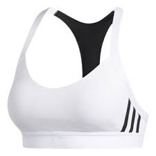 Adidas White & Black Racerback Sports Bra