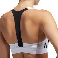 Adidas White & Black Racerback Sports Bra