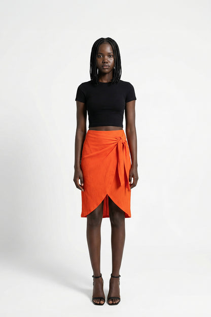 PIECES High Waist Wrap Skirt