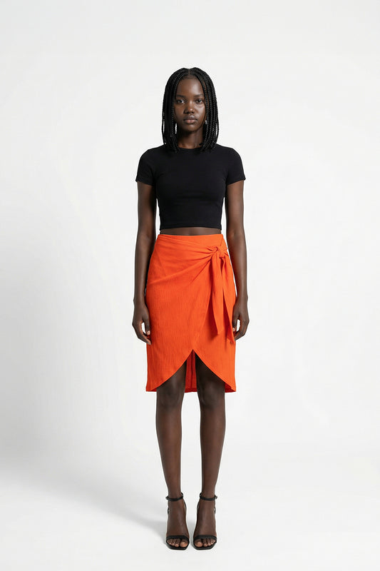 PIECES High Waist Wrap Skirt