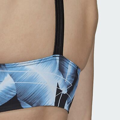 Adidas Blue Leaf Print Sports Bra
