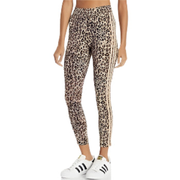 Adidas Leopard Print 3-Stripe Leggings